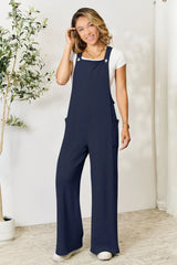 Double Take Full Size Wide Strap Overall with Pockets - Trendsi - Flyclothing LLC