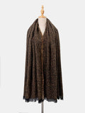 Raw Hem Heathered Polyester Scarf - Trendsi - Flyclothing LLC