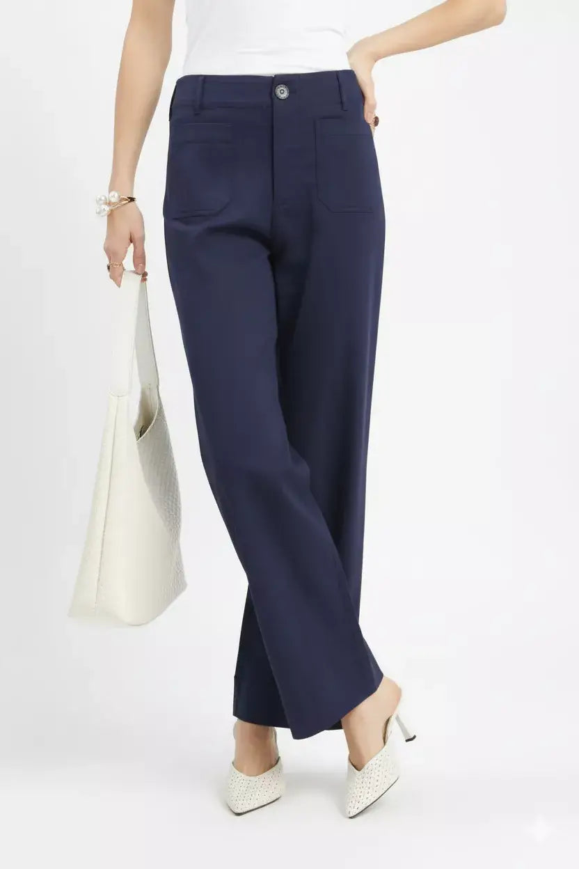 Umgee Button Stretched Pants - Trendsi - Flyclothing LLC
