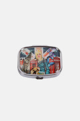 Nicole Lee USA Print Metallic Rectangular Pill Case - Trendsi - Flyclothing LLC