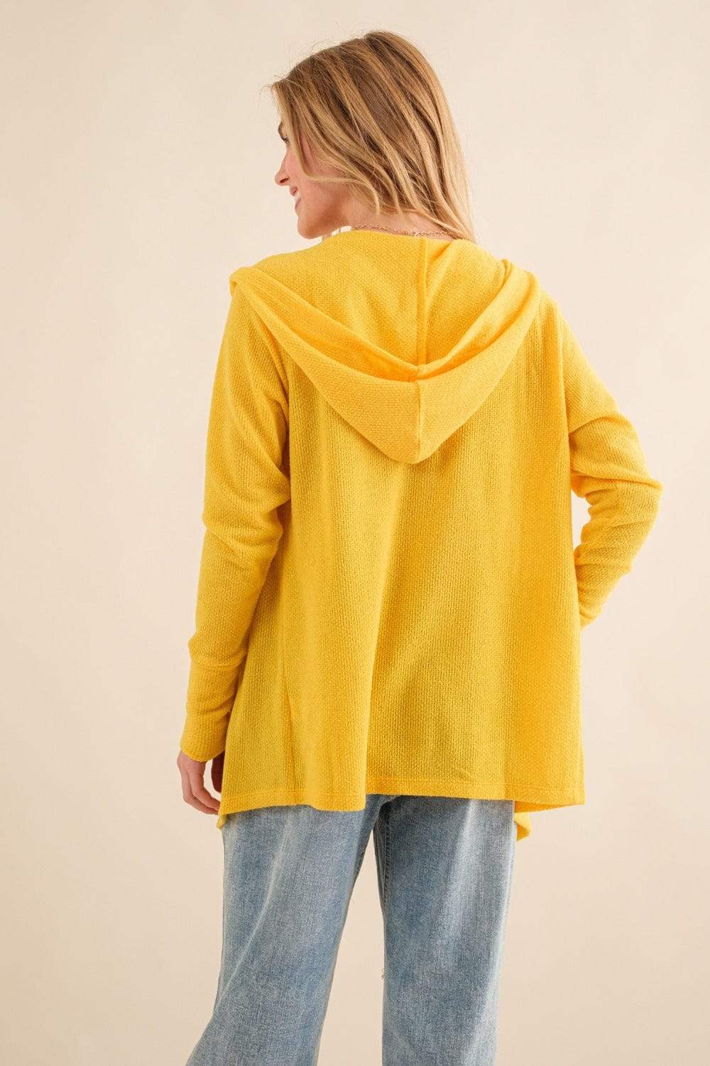 And The Why Full Size Thermal Hooded Open Front Cardigan with Pockets - Trendsi - Flyclothing LLC