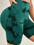 Tie-Dye High Waist Active Shorts - Trendsi - Flyclothing LLC