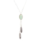 Feather Green Turquoise and Sterling Silver Necklace - Barse Jewelry - Flyclothing LLC