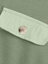 Oversized Waffle Knit Button-Up Jacket - Trendsi - Flyclothing LLC