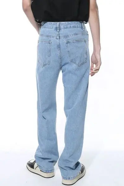 Jeans with Pockets - Trendsi - Flyclothing LLC