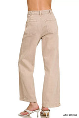Zenana Straight Leg Utility Pocket Jeans - Trendsi - Flyclothing LLC
