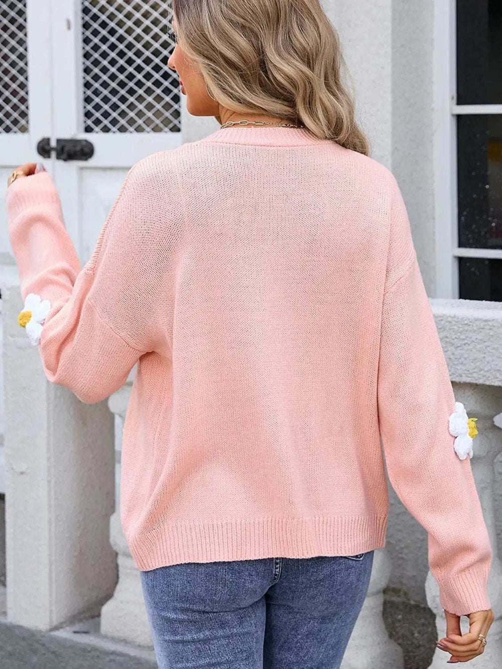 Crochet Flower Button Up Cardigan - Trendsi - Flyclothing LLC