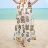Baha Ranch Vintage Cowgirl Collage Beach Coverup Skirt - Baha Ranch Western Wear - Flyclothing LLC