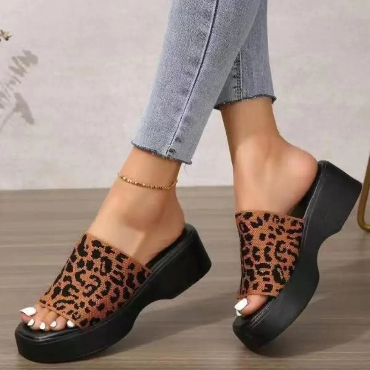 Open Toe Platform Cloth Sandals - Trendsi - Flyclothing LLC