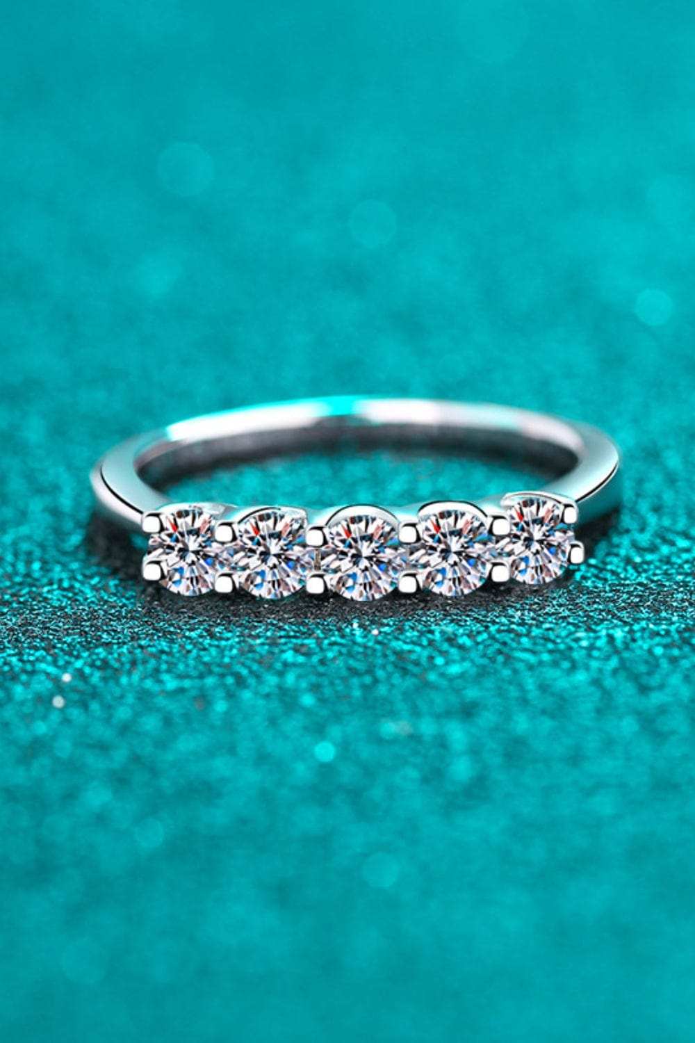 925 Sterling Silver Moissanite Ring - Trendsi - Flyclothing LLC