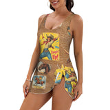 Baha Ranch Vintage Cowgirl Collage Skirted Swim Suit - Baha Ranch Western Wear - Flyclothing LLC