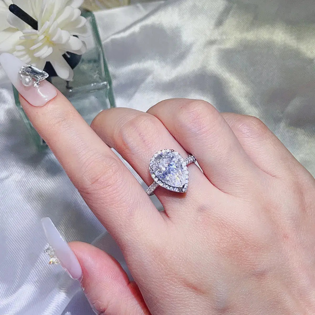 2 Carat Moissanite 925 Sterling Silver Ring - Trendsi - Flyclothing LLC