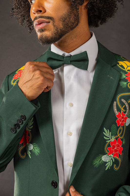 The Holiday Ham | Dark Green Bow Tie - Shinesty