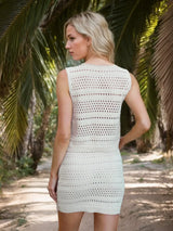 Openwork V-Neck Top and Skirt Knit Cover Up Set - Trendsi - Flyclothing LLC
