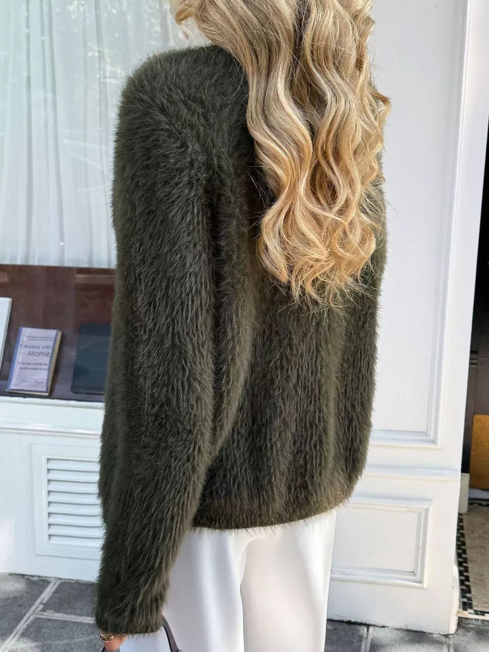 Fuzzy Knit Button-Up Cardigan - Trendsi - Flyclothing LLC