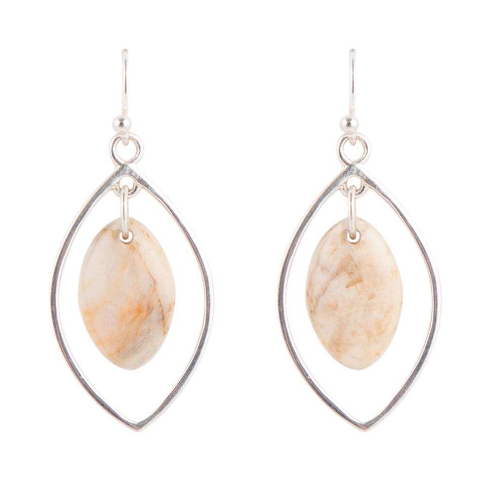 Feldspar and Sterling Silver Earrings - Barse Jewelry - Flyclothing LLC