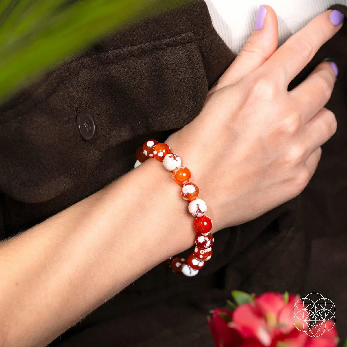 Feminine Force – Carnelian Orca Agate Bracelet - Conscious Items - Flyclothing LLC