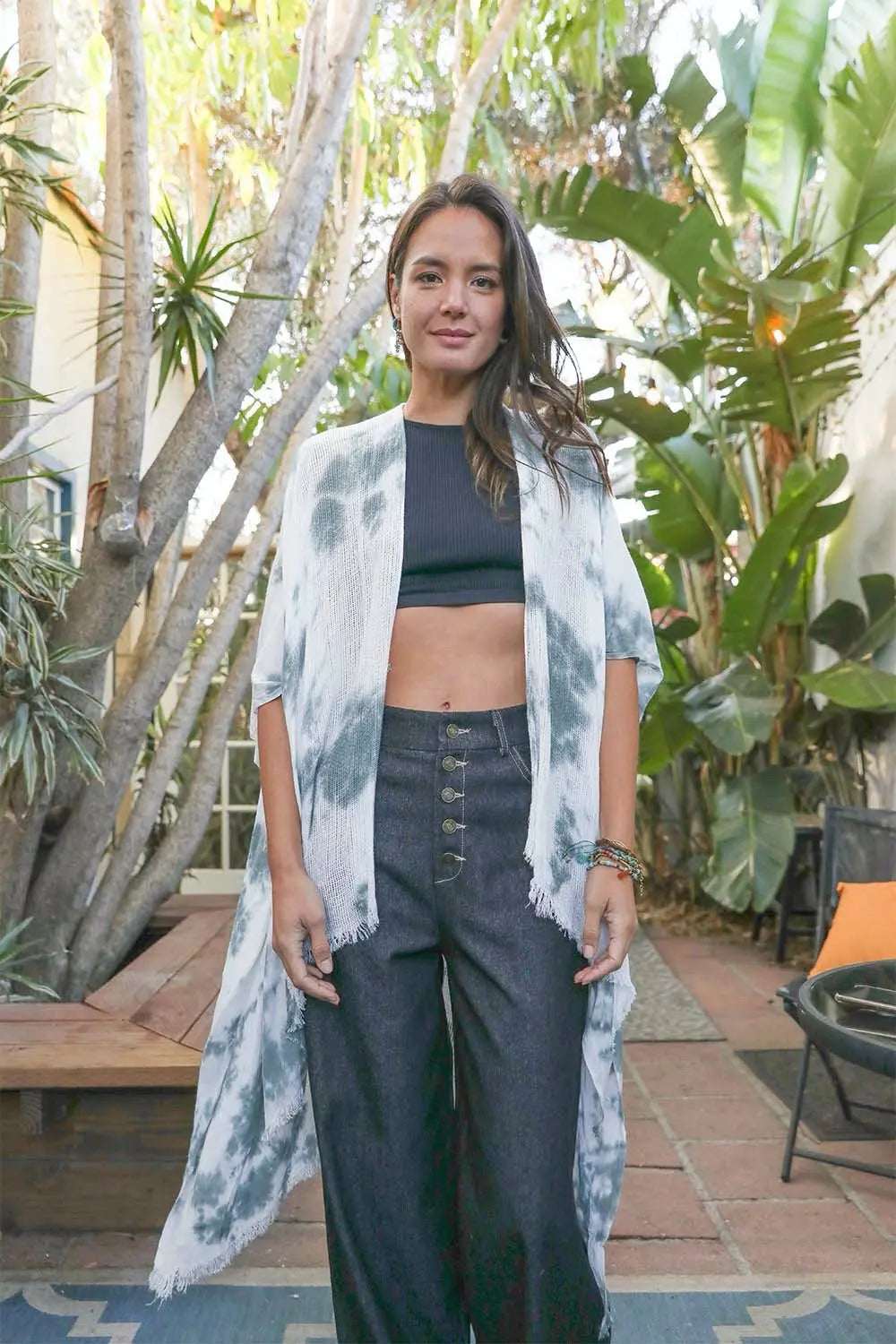 Festive Tie-Dye Kimono - Boho Clothing and Accessories - Flyclothing LLC