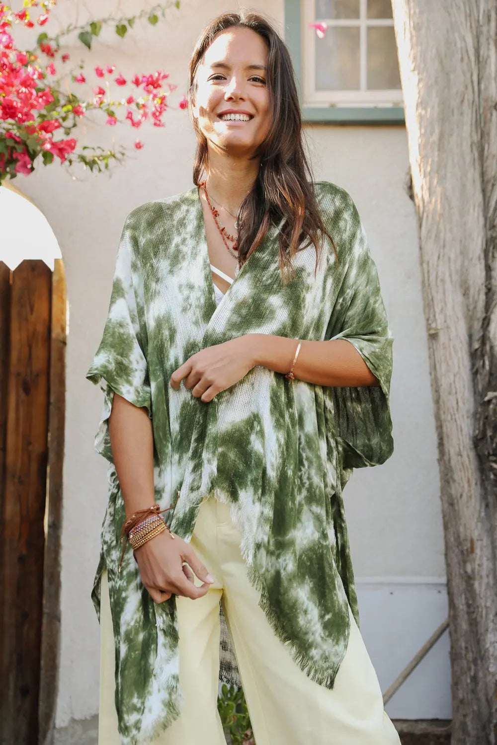 Festive Tie-Dye Kimono - Boho Clothing and Accessories - Flyclothing LLC