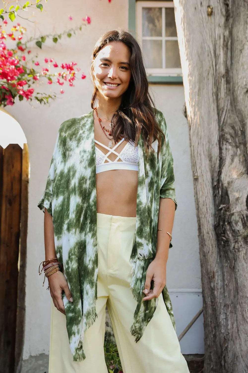 Festive Tie-Dye Kimono - Boho Clothing and Accessories - Flyclothing LLC