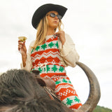 The Red Ryder | Fair Isle Knit Print Women's Pajamaralls® - Shinesty - Flyclothing LLC