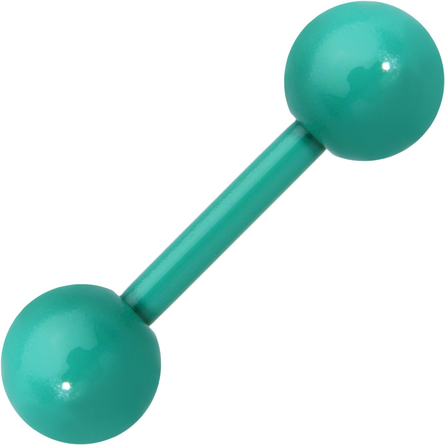 14G 9mm Green Acrylic Over Steel 6mm Ball Straight Barbell - BodyCandy - Flyclothing LLC