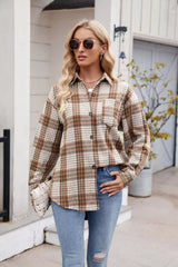 Casual Plaid Long Sleeve Shirt - Trendsi - Flyclothing LLC