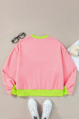 Letter Graphic Round Neck Long Sleeve Sweatshirt - Trendsi - Flyclothing LLC