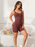 Scoop Neck Wide Strap Active Romper - Trendsi - Flyclothing LLC