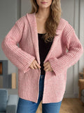 Sequin Detail Long Sleeve Hooded Cardigan - Trendsi - Flyclothing LLC