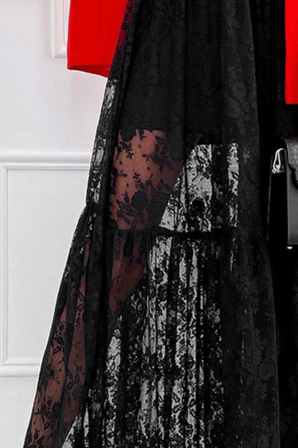 Lace Elastic Waist Maxi Skirt - Trendsi - Flyclothing LLC