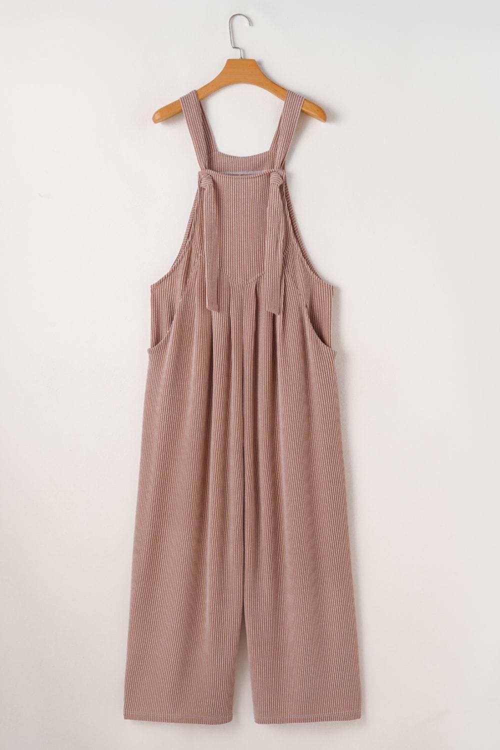 Corded Adjustable Straps Wide Leg Loose Overalls - Trendsi - Flyclothing LLC