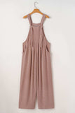 Corded Adjustable Straps Wide Leg Loose Overalls - Trendsi - Flyclothing LLC