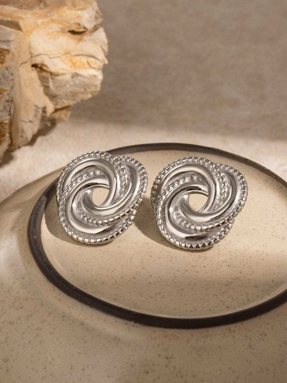 Stainless Steel Volution Stud Earrings - Trendsi - Flyclothing LLC