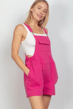 VERY J Adjustable Suspender Overalls with Pockets - Trendsi