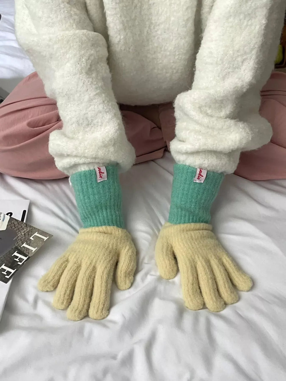 Cozy Knit Gloves with Ribbed Cuff - Trendsi - Flyclothing LLC