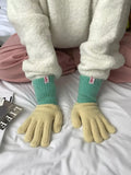 Cozy Knit Gloves with Ribbed Cuff - Trendsi - Flyclothing LLC