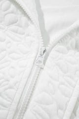 Baseball Collar Floral Quilted Jacket - Trendsi - Flyclothing LLC