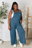 Double Take Full Size Wide Strap Overall with Pockets - Trendsi