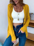Button Up Long Sleeve Cardigan - Trendsi - Flyclothing LLC