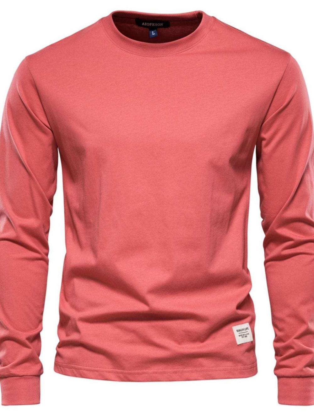 Men's Full Size Round Neck Long Sleeve T-Shirt Plus Size - Trendsi - Flyclothing LLC