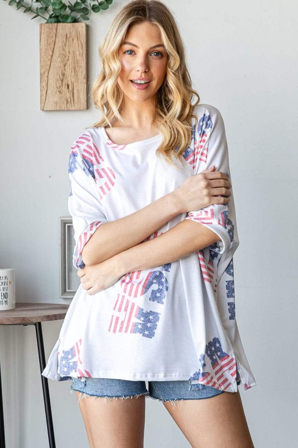HOPELY Letter Graphic Round Neck T-Shirt - Trendsi - Flyclothing LLC