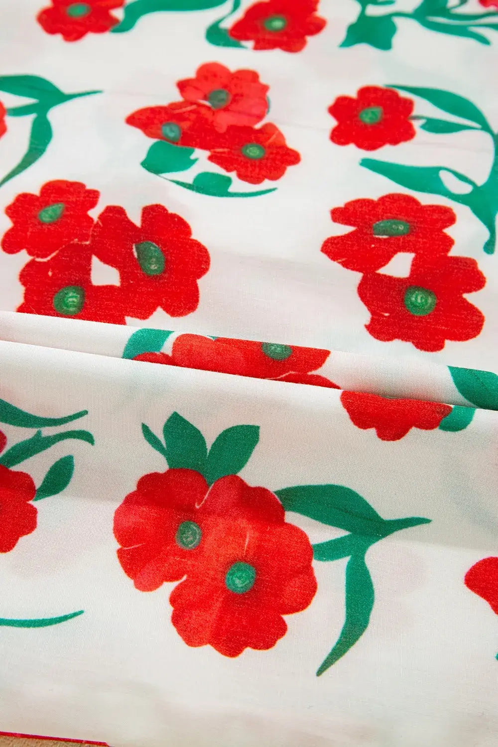 Printed V-Neck Short Sleeve Shirt - Trendsi - Flyclothing LLC