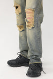 Distressed Mid Rise Jeans with Pockets - Trendsi