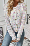 Confetti Button Up Long Sleeve Cardigan - Trendsi - Flyclothing LLC