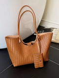 Woven Texture Large Capacity Tote Bag - Trendsi - Flyclothing LLC