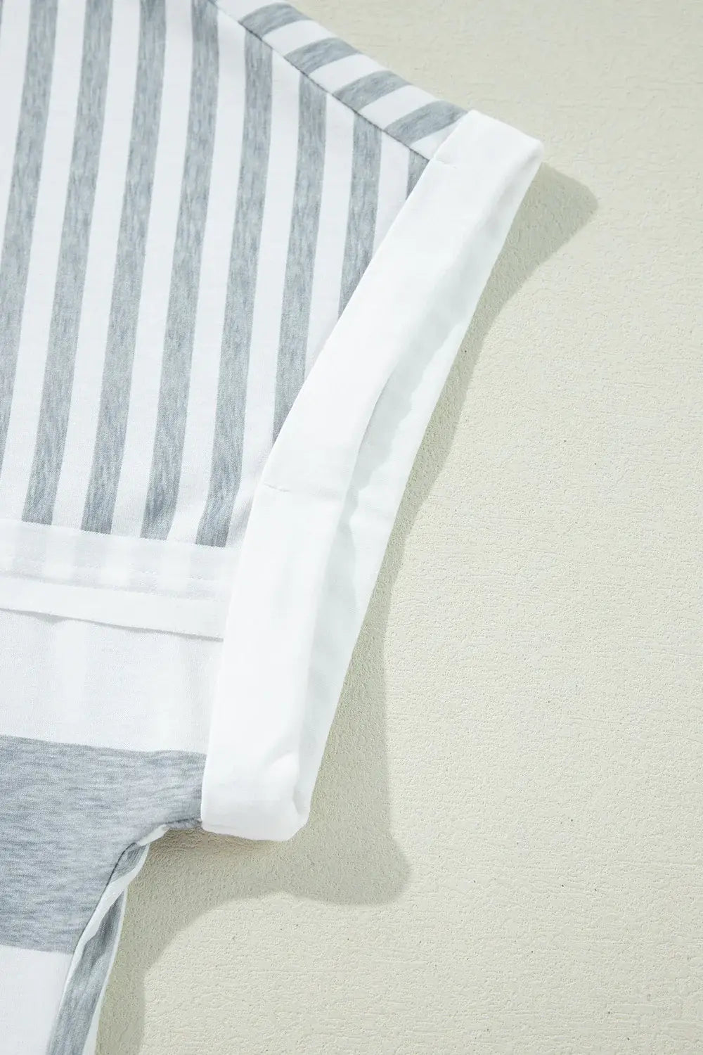 Stripe Mixed Short Sleeve Shift Mini Tee Dress - Trendsi - Flyclothing LLC