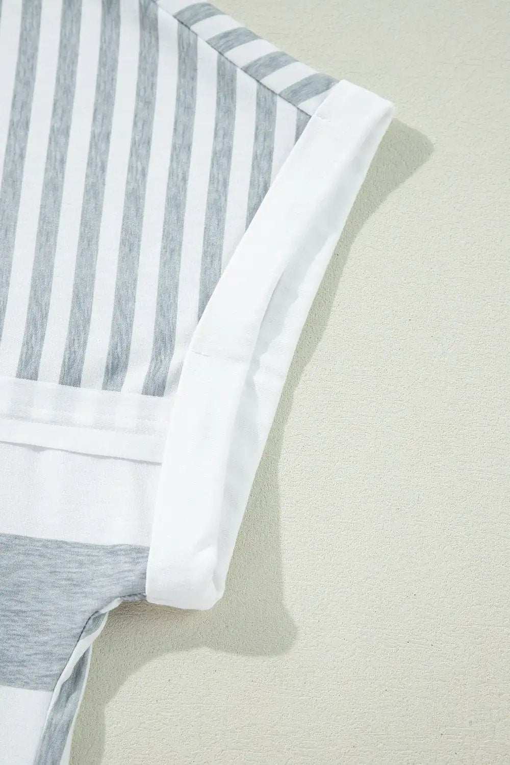 Stripe Mixed Short Sleeve Shift Mini Tee Dress - Trendsi - Flyclothing LLC