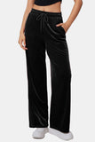Drawstring Elastic Waist Straight Leg Pants - Trendsi - Flyclothing LLC