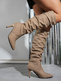 Point Toe Stiletto Boots - Trendsi
